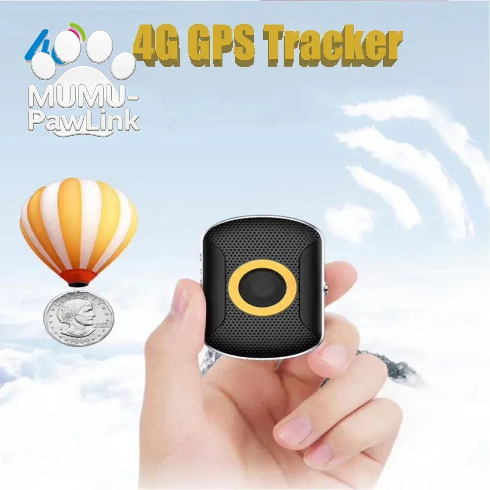 Dog Gps Tracker Collar 4G Waterproof - MUMU-PawLink, Rastreador GPS 4G, Localizador Inteligente