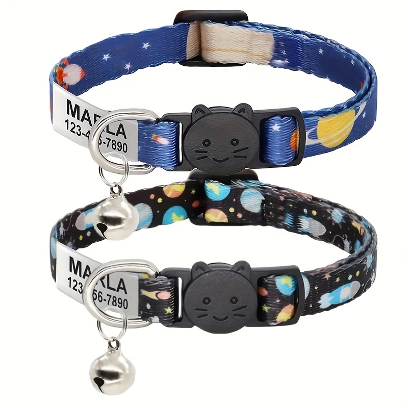 Reflective Dog Collar Personalized Engraved - Collar ajustable personalizado con diseño de