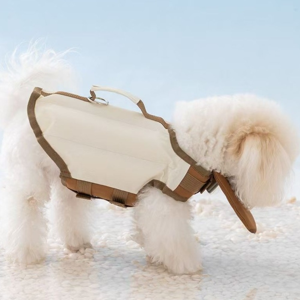 Dog Life Jacket Vest Buoyancy Handle - Chaleco salvavidas ajustable para perros, transpirable,