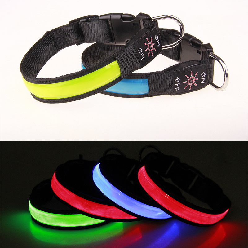 Led Dog Collar Glowing Rechargeable Usb - Pinkycolor-Collar LED con carga USB para
