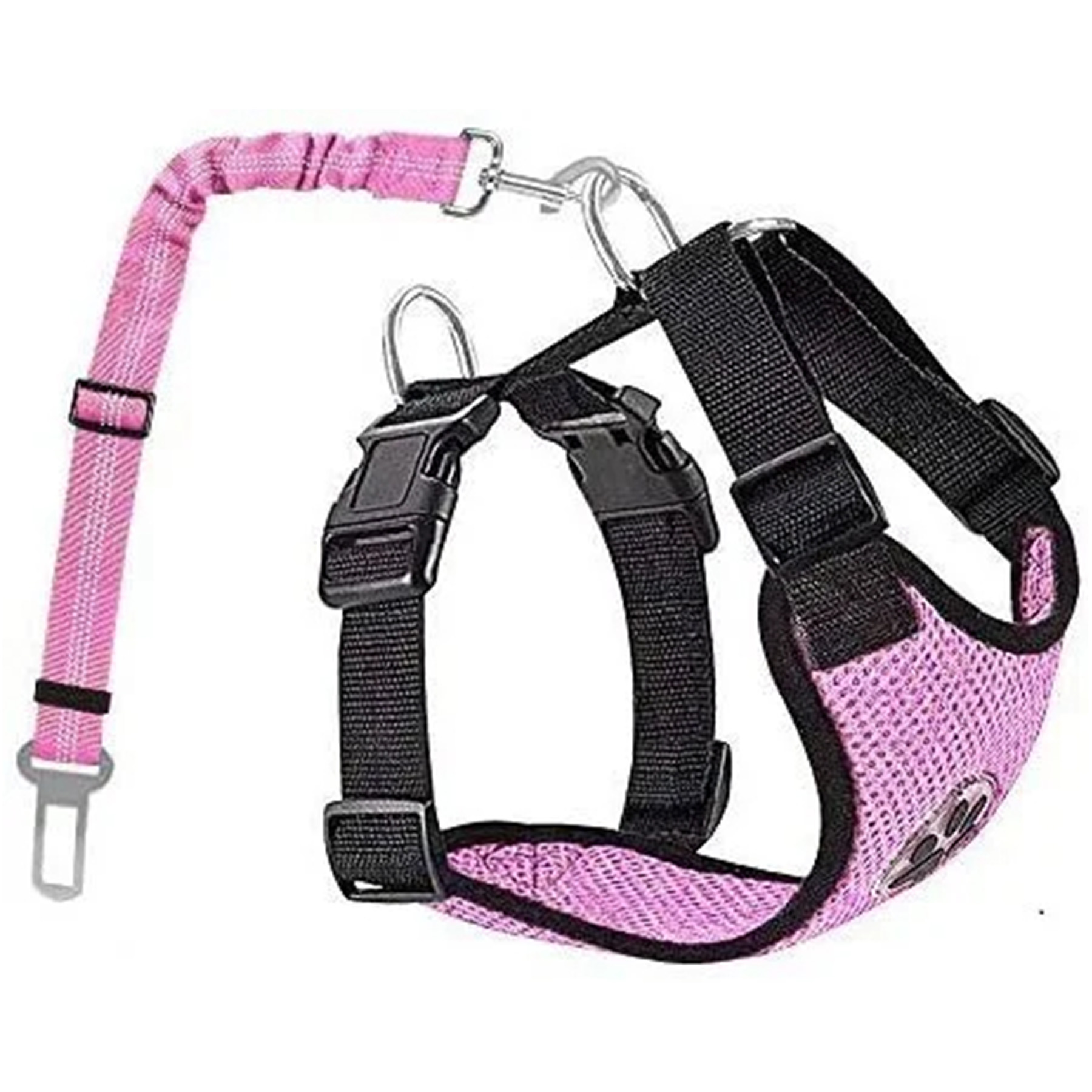 Dog Seat Belt Harness Safety Tether - Conjunto de cinturón de seguridad para