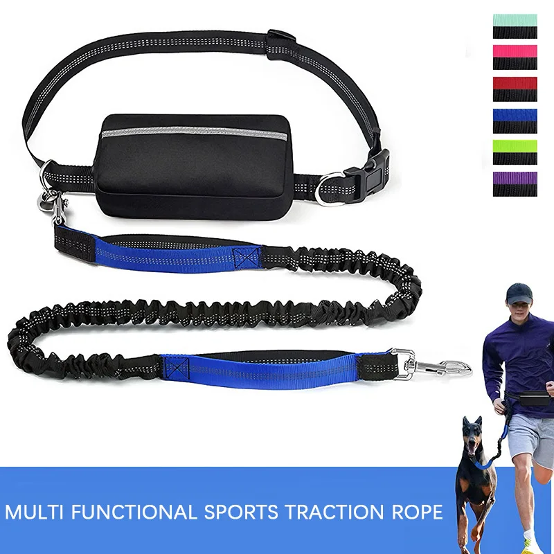 Hands Free Dog Running Leash Waist Belt - Correa para perros que permite caminar,