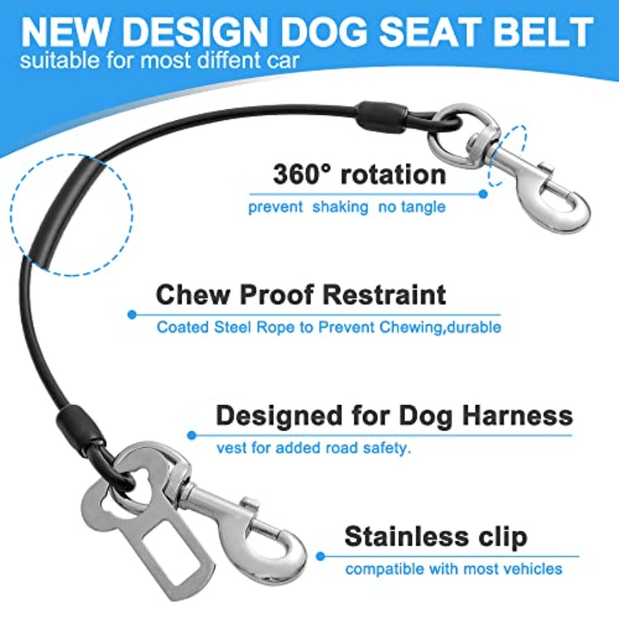 Arnés de seguridad para perros - Dog Seat Belt Harness Safety Tether reseña y precio