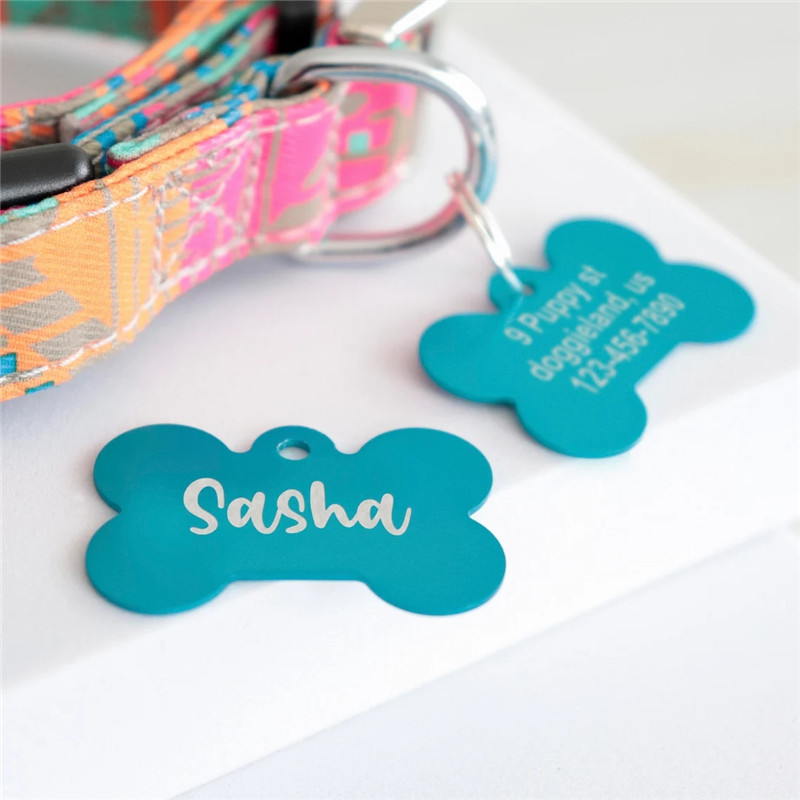 Placa de Identificación Person - Reflective Dog Collar Personalized Engraved reseña y precio