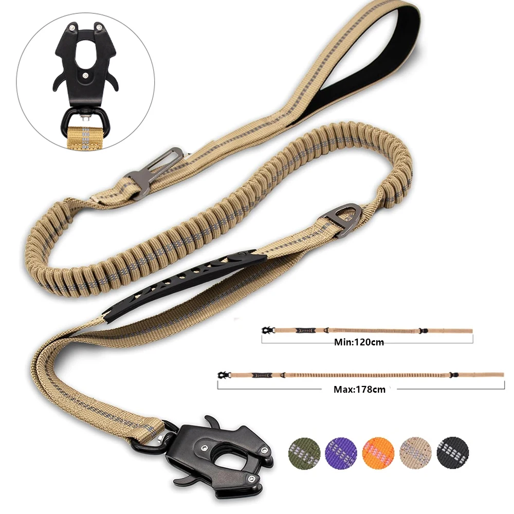 Correas reflectantes y absorbe - Bungee Dog Leash Shock Absorbing reseña y precio