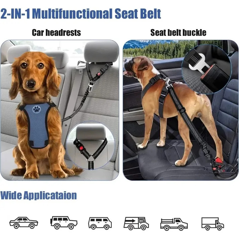 Cinturón de seguridad de coche - Dog Seat Belt Harness Safety Tether reseña y precio