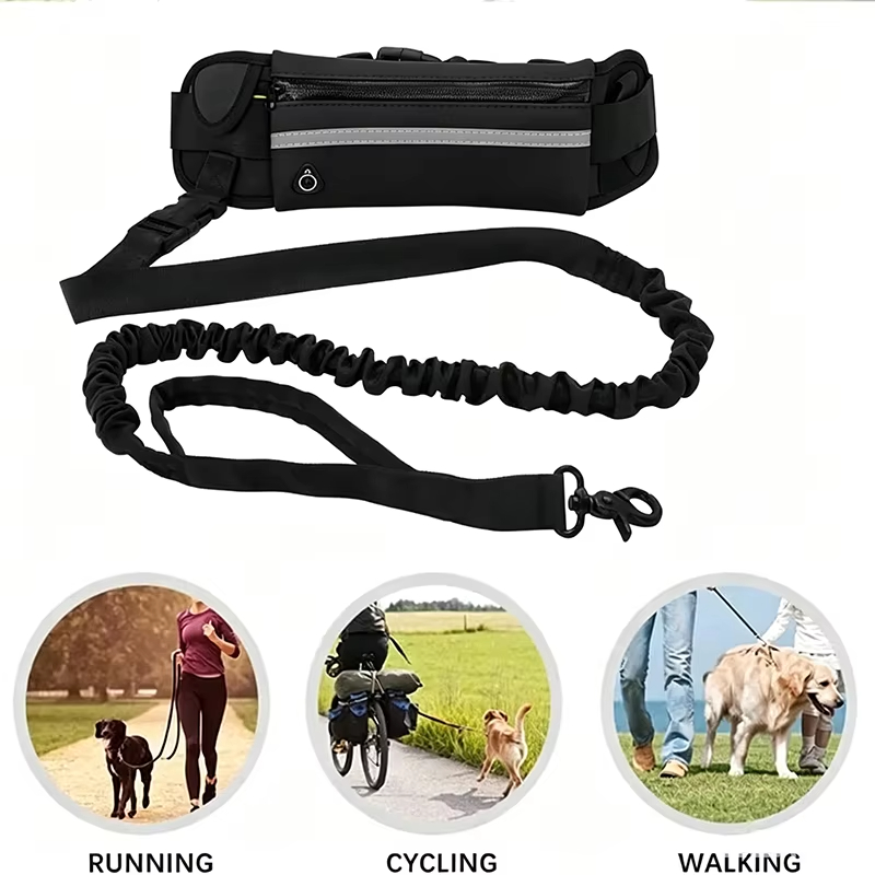 Correa para perros con diseño  - Hands Free Dog Running Leash Waist Belt reseña y precio