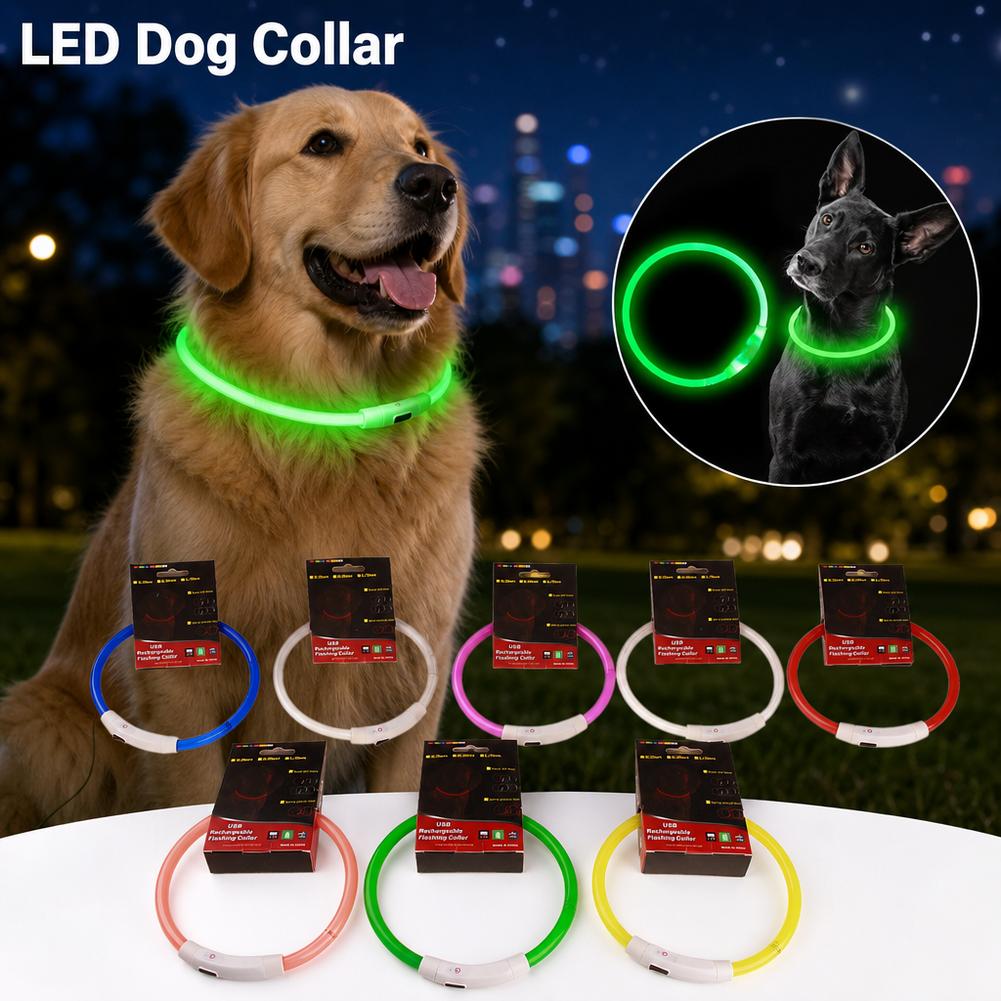 Collar LED para perros, recarg - Led Dog Collar Glowing Rechargeable Usb reseña y precio