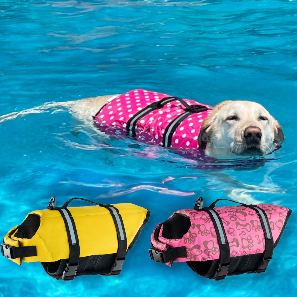 Chaleco salvavidas para perros - Dog Life Jacket Vest Buoyancy Handle reseña y precio