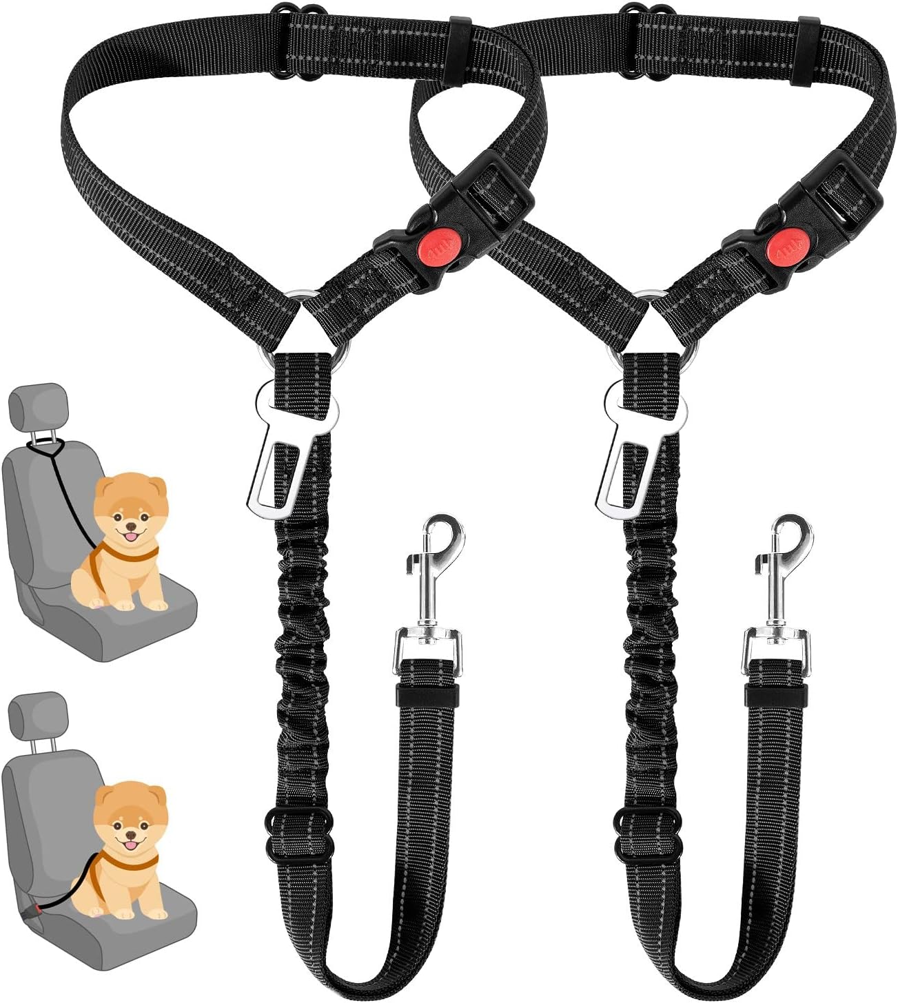 Cinturón de Seguridad Ajustabl - Dog Seat Belt Harness Safety Tether reseña y precio