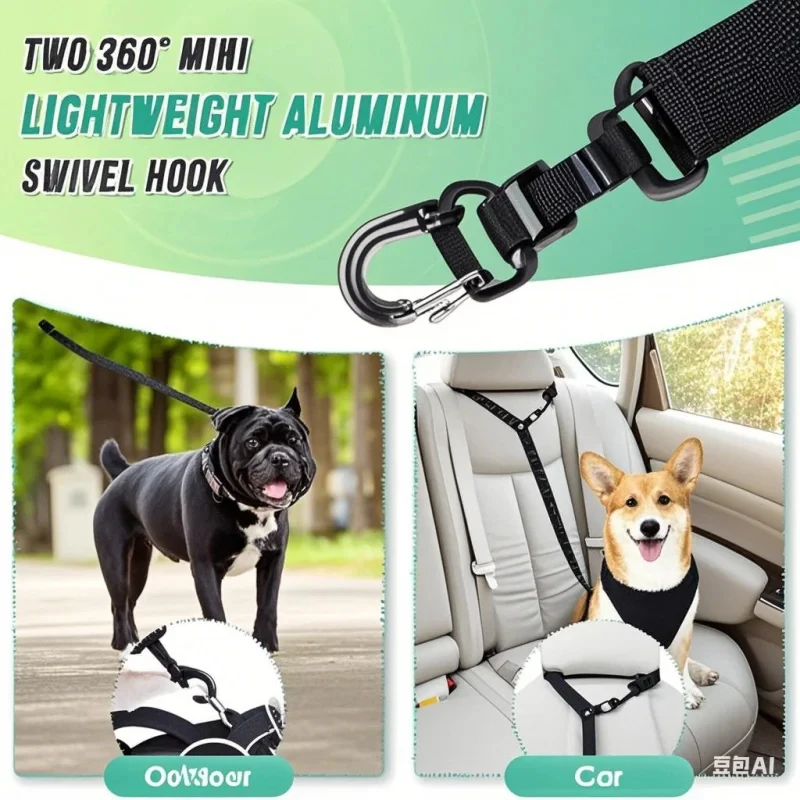 Correa doble para perros con s - Bungee Dog Leash Shock Absorbing reseña y precio