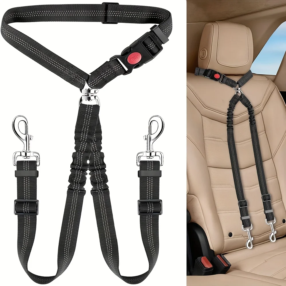 Cinturón de seguridad para per - Dog Seat Belt Harness Safety Tether reseña y precio