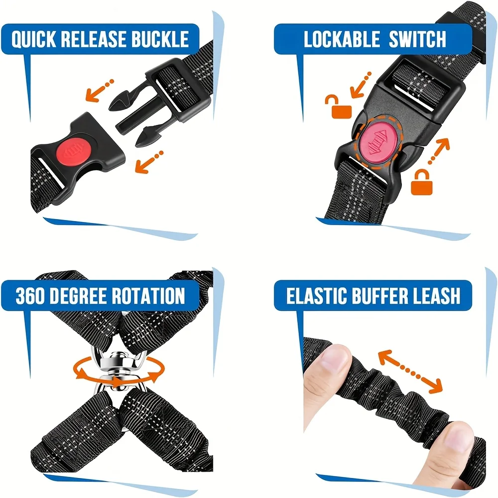 Cinturón de seguridad para per - Dog Seat Belt Harness Safety Tether reseña y precio