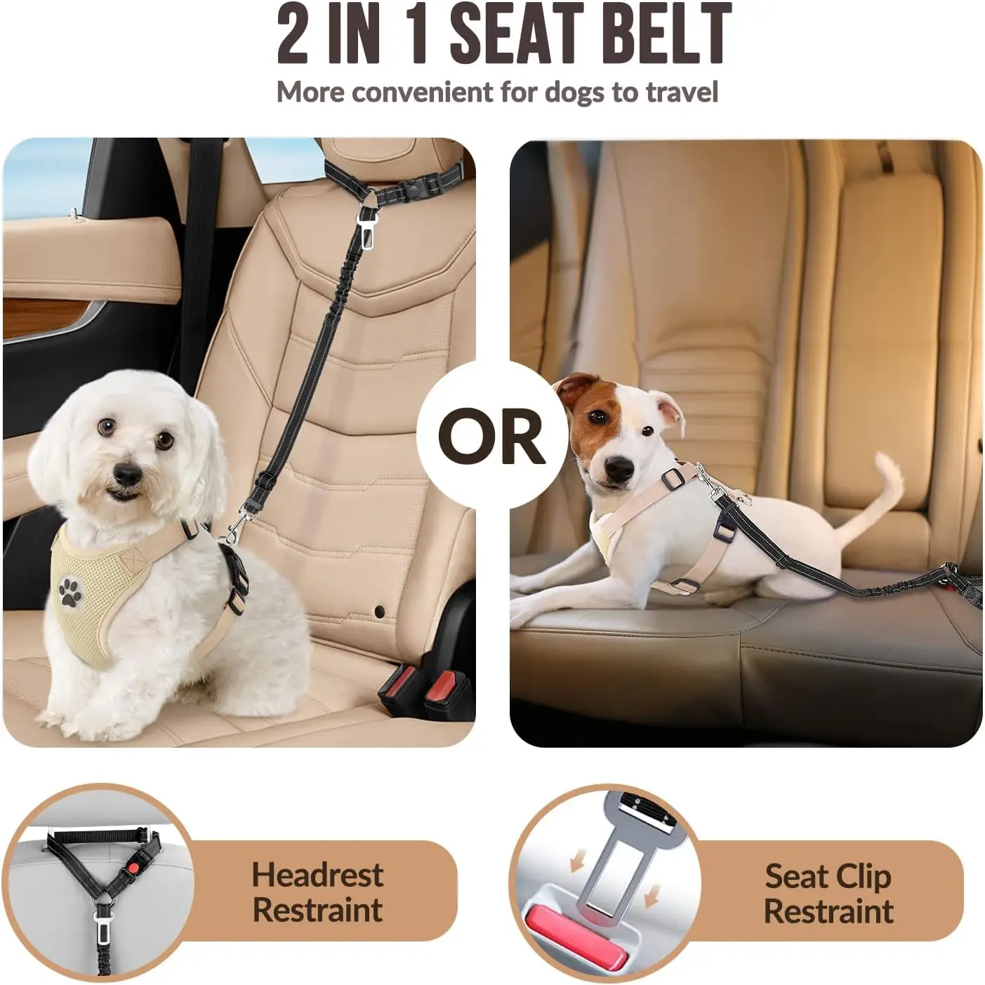 Cinturón de seguridad para per - Dog Seat Belt Harness Safety Tether reseña y precio