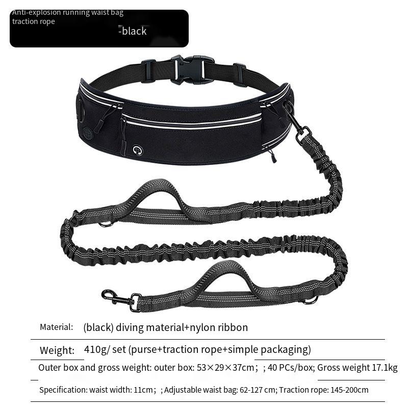 Correa de perro manos libres p - Hands Free Dog Running Leash Waist Belt reseña y precio