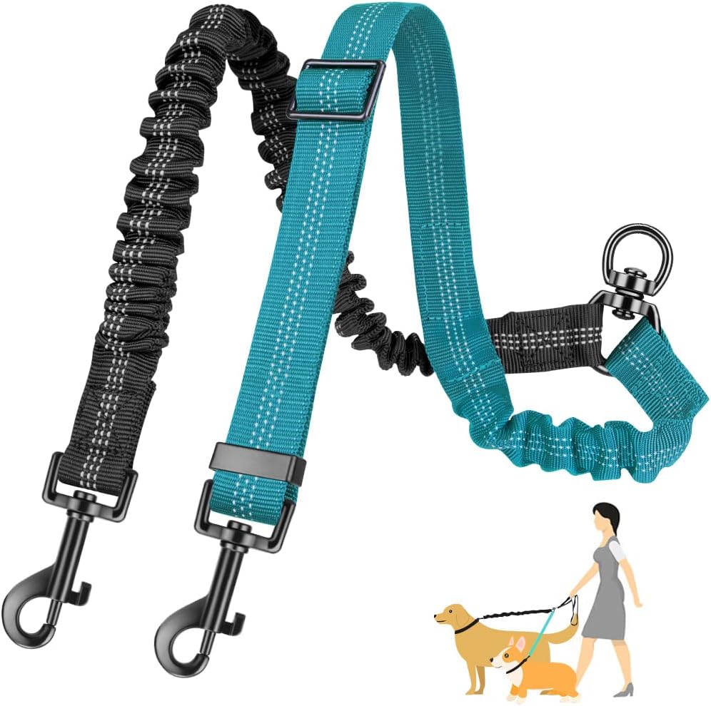 Correa doble para perro de 1,6 - Bungee Dog Leash Shock Absorbing reseña y precio