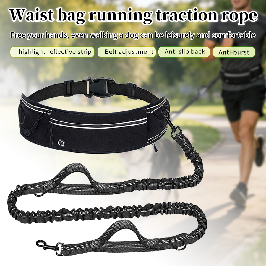 Correa Plegable Reflectante pa - Hands Free Dog Running Leash Waist Belt reseña y precio