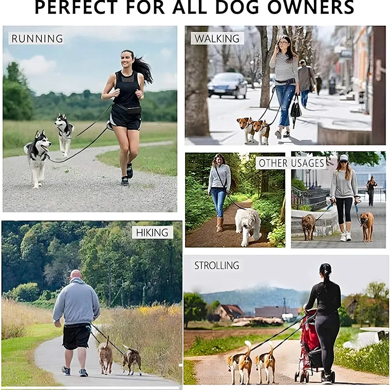Correa para perros que permite - Hands Free Dog Running Leash Waist Belt reseña y precio