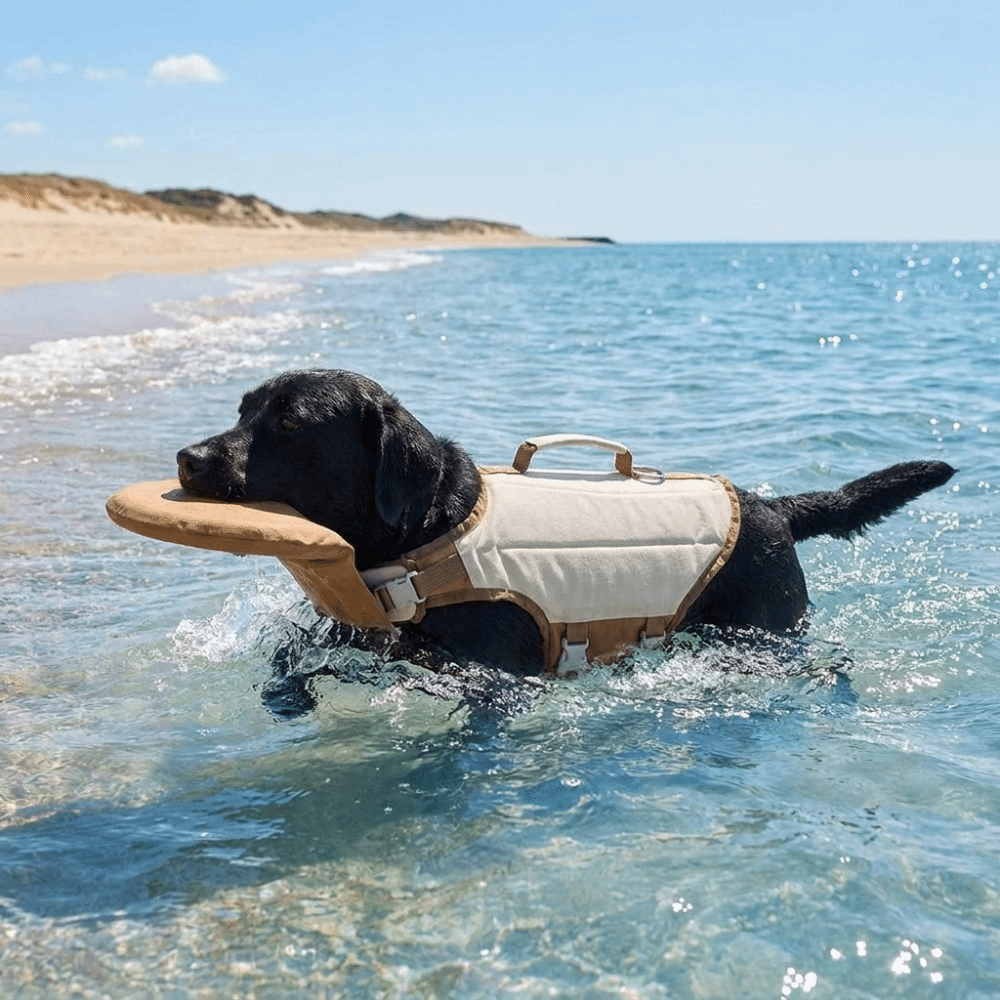 Chaleco salvavidas ajustable p - Dog Life Jacket Vest Buoyancy Handle reseña y precio