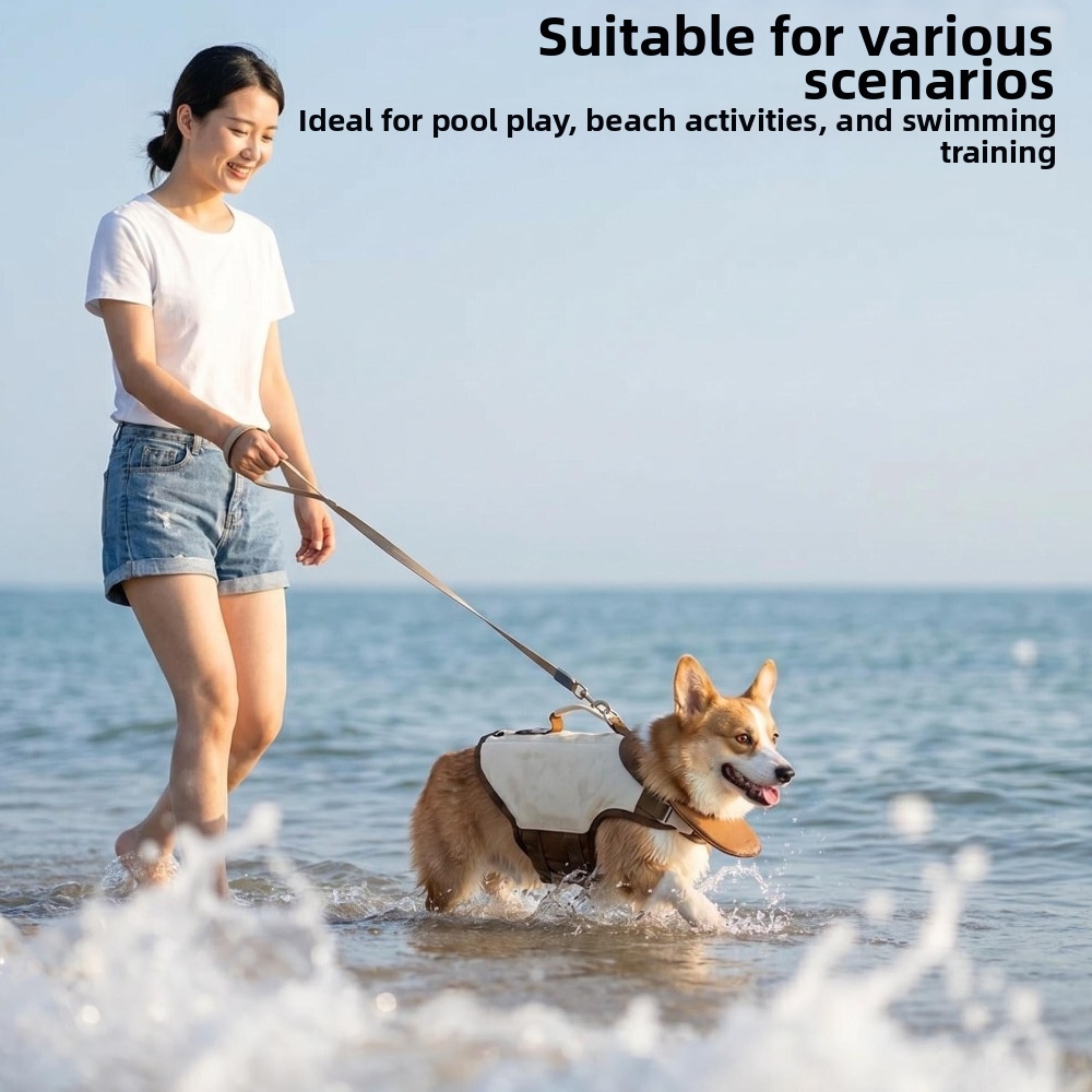 Chaleco salvavidas ajustable p - Dog Life Jacket Vest Buoyancy Handle reseña y precio